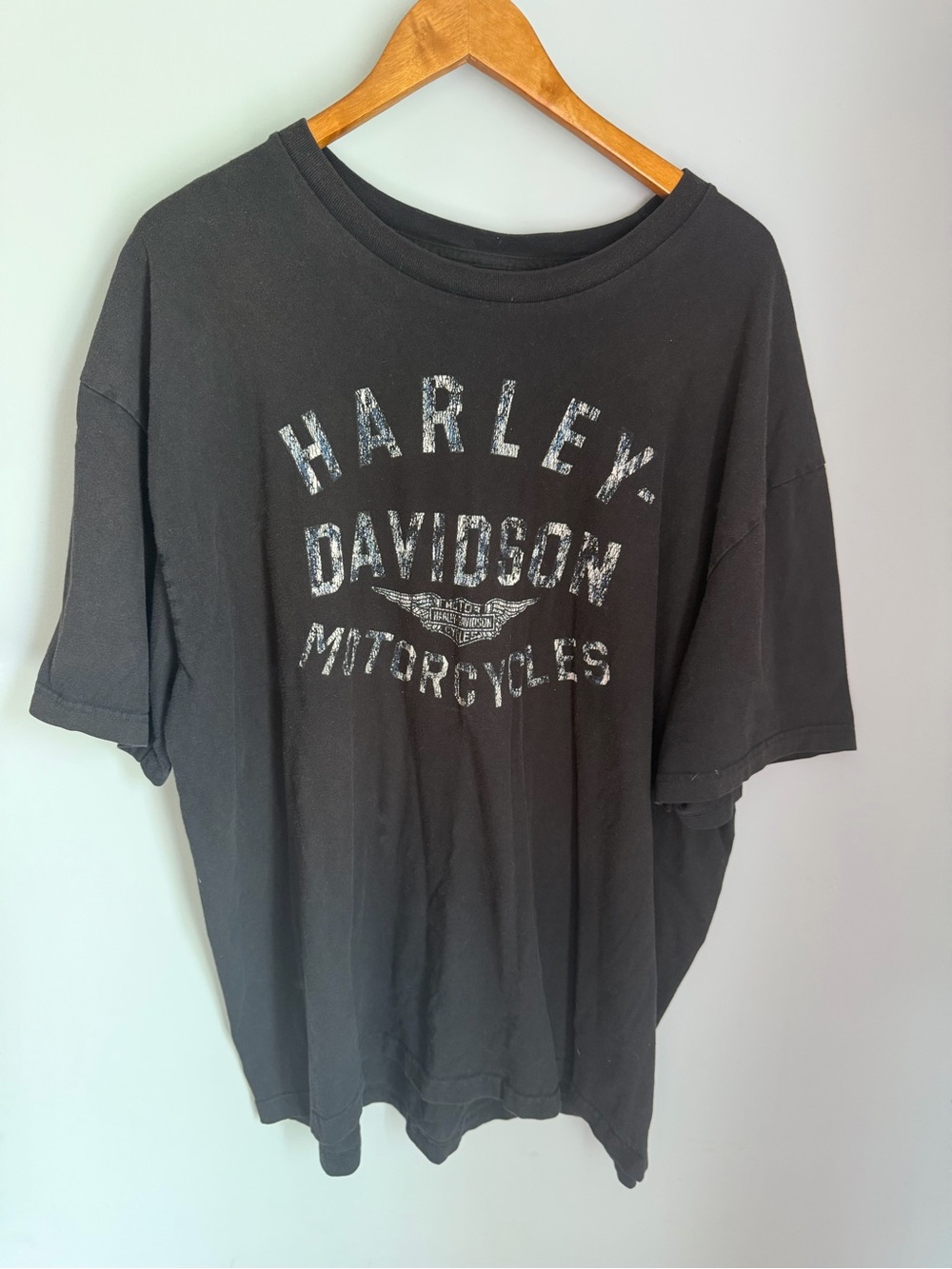 Vintage Harley Davidson black double sided graphic T shirt in size 3XL.